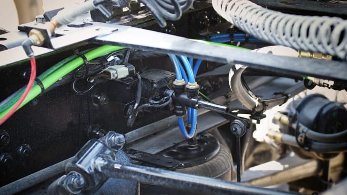 Photo of SmartValve installed on a Daimler truck